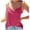 Hot Pink womens tops summer, variant on USSUMA Plus Womens Tops Dressy Casual Spaghetti Strap Cami Tank V Neck Women's Tunics Loose Flowy Solid Basic Tee T Shirts for Women Sleeveless Summer Blouses Trendy