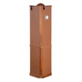 thumbnail image 4 of 21.65 Inch Wooden Corner Display Cabinet with Glass Doors and Shelves-Oak, 4 of 7