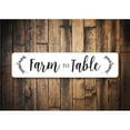 thumbnail image 2 of Farm to Table Sign, Farm Fresh Sign, Kitchen Decorative Aluminum Sign - 4x18 inches, 2 of 4