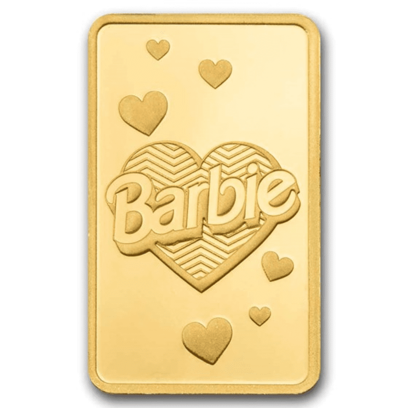 Pamp Suisse Barbie Valentine's Day 1 Gram Gold Bar - In Assay