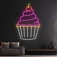 thumbnail image 2 of Handmadetneonsign Custom Cherry Cupcake Neon Sign, Fruit Cupcakes LED Sign, Cream Cakes Neon Light, 2 of 5