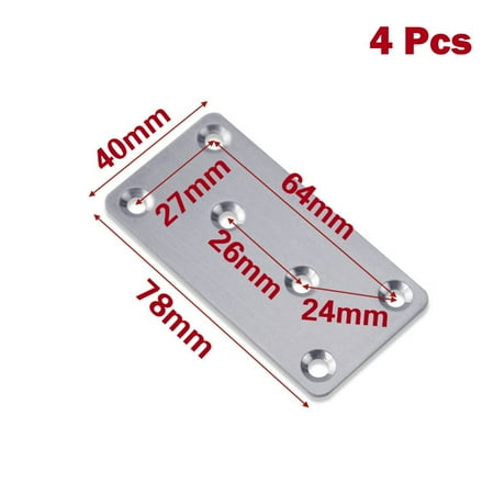 

4pcs Flat Repair Mending Plate Joining Bracket Support Furniture Connection