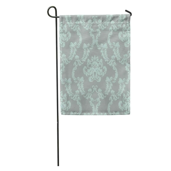 POGLIP Curve Baroque Vintage Floral Damask Pattern Luxury Classic Royal Victorian Garden Flag Decorative Flag House Banner 28x40 inch