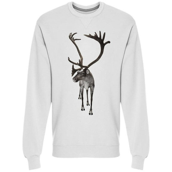Cute Male Reindeer Sweatshirt Men -Image by Shutterstock, Male XX-Large