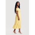 thumbnail image 2 of Women's Ruffle Hem Off The Shoulder Midi Dress with Faux Buttons, 2 of 3