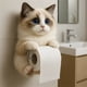 thumbnail image 4 of Portarrollos de Papel Higiénico Decorativos con Forma de Gato para Montar En La Pared, 4 of 4
