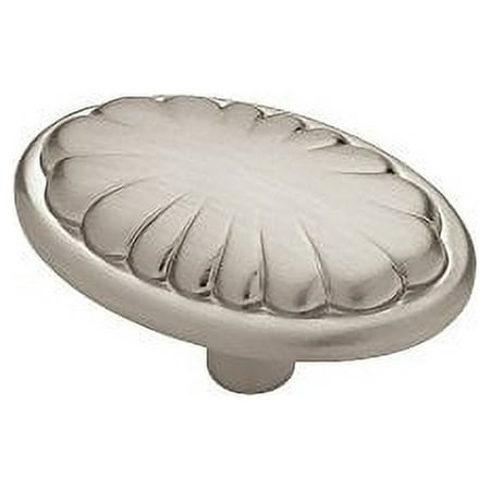 Oval Shell Knob Satin Nickel 1 9/16" X 1" L-PN0632V-SN-C
