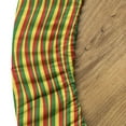 thumbnail image 5 of Ambesonne Rasta Fitted Round Tablecloth, Ethiopian Wavy Stripes, 56"- 60" Diameter, Marigold Green and Red, 5 of 5