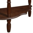 thumbnail image 6 of Half Moon Console Table, 2 Tier End Table with Cloud Design Top and Open Shelf, 42'' Retro Semi Circle Entryway Table with Wood Frame and Legs for Living Room, Hallway, 6 of 9