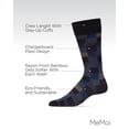thumbnail image 3 of MeMoi Men's Checkerboard Plaid Bamboo Dress Crew Socks - Mens - Male, 10-13, Navy, 3 of 7