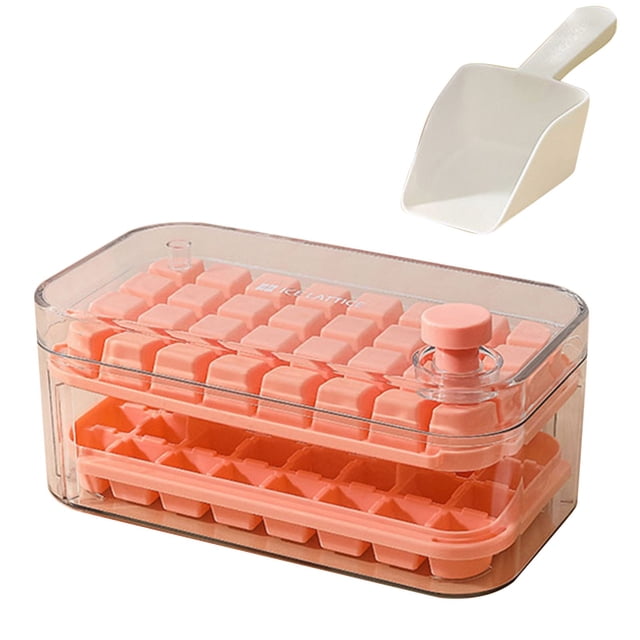 Ohufall One Click Easy Demould Ice Box Food Grade Ice Tray Household Refrigerator ice cubes Maker