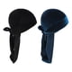 thumbnail image 1 of Unisex Velvet Bandana Durag Headwear Seda Pirate Cap Wrap Hat Black + Navy Sunnimix Velvet Bandana Durag Cap, 1 of 8