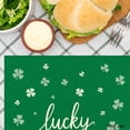 thumbnail image 3 of Amarainy Lucky Clover Green Placemats Set Of 4 For Home Kitchen Table Decor 12x18 inch Linen Table Mats Set Of 4 For Home Kitchen Table Decor 12x18 inch, 3 of 5