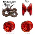 thumbnail image 2 of Retic Yoyo Death Adder v2 Yo-Yo - Bi-Metal YoYo - Includes Custom MPString and Stickers! (Sith, Stainless Steel Ring), 2 of 2