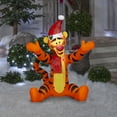 thumbnail image 2 of Gemmy Christmas Inflatable Tigger in Santa Hat, 3.5 ft Tall, Multi, 2 of 4