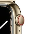thumbnail image 5 of Apple Watch Series 7 GPS + Cellular, 41mm Gold Stainless Steel Case with Gold Milanese Loop, 5 of 10