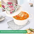 thumbnail image 4 of 2 Pack Pot Holders for Kitchen Heat Resistant Hot Pads Sets for Cooking Baking Red Flowers and Leaves, 4 of 7