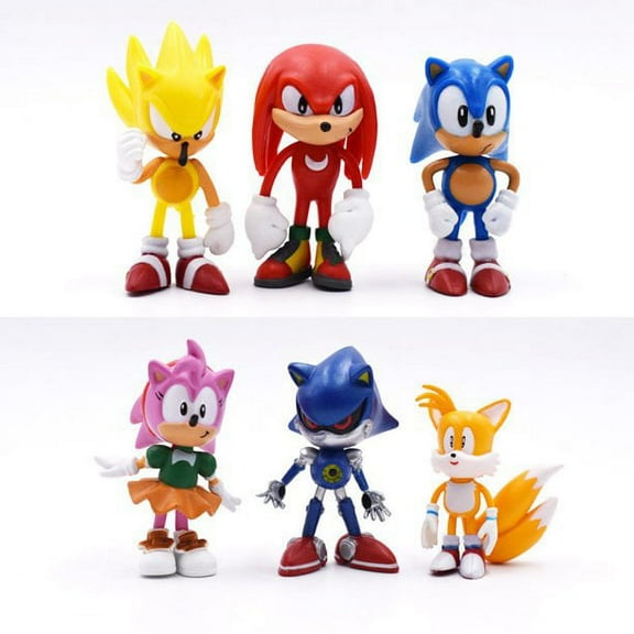 WELLXUNK Sonic the Hedgehog Sonic, Shadow, Werehog, Metal Sonic, Knuckles, Super Sonic Action Figure