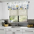 thumbnail image 5 of Spring Valance for Windows Kitchen Living Room Valances Rod Pocket Bathroom Small Window Treatment Blue Eucalyptus Leaves Watercolor Floral 1 Panel, 54 x 18 Inch, 5 of 6