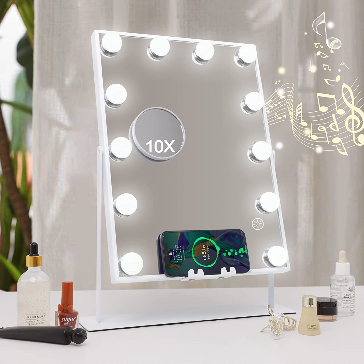 Smart Vanity Mirror Lights And Bluetooth Speakers
