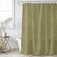 thumbnail image 2 of Solid Color Green Bathroom Shower Curtains with 12 Hooks Polyester Waterproof Shower Curtain for Stalls and Bathtubs Pure Color Modern Minimalist Art Decorative Bathroom Privacy Curtain 66x72 Inches, 2 of 6