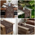 thumbnail image 5 of Boho Vintage Table Runner 108 Inches Long,Modern Geometric Abstract Art Aesthetics Cotton Linen Table Runners Dresser Scarves,Fabric Tabletop Scarf Furniture Cover for Home Dinner Party 13"x108", 5 of 9