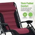 thumbnail image 4 of Backyard Expressions Deluxe XL Padded Recliner Chair – Ergonomic Anti-Gravity Lounger with Folding Design, Side Tray, and Adjustable Headrest, 4 of 7