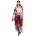 thumbnail image 1 of Moomaya Viscose Georgette Printed Long Shrug Slit Sleeves Cardigans For Women, 1 of 5