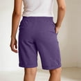 thumbnail image 4 of Hurxie Cotton Sweat Shorts with Pockets for Women Athletic Lounge Sports Workout Bermuda Knee Shorts Purple,L, 4 of 5
