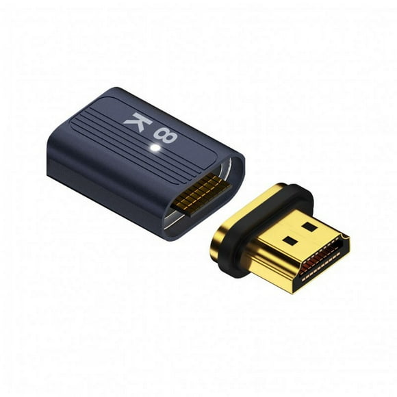 Magnetic HDTV Adapter HDTV To HDTV 19 Pins 8K 60Hz 48Gbps Convertor For Tablet Laptop TV Monitor Computer Projectors blue