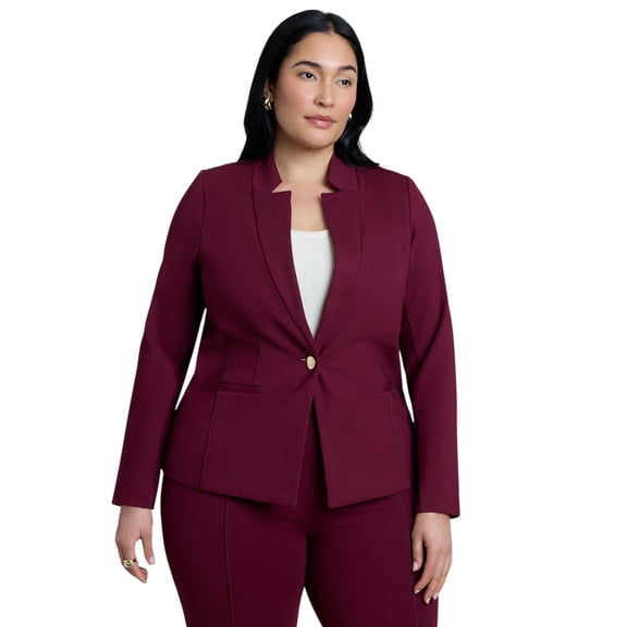ELOQUII Women's Plus Size The Ultimate Stretch One-Button Blazer