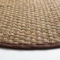 thumbnail image 4 of SAFAVIEH Natural Fiber Arbor Bordered Area Rug, Natural/Dark Brown, 8' x 8' Round - Coastal Design, Natural & Dark Brown, Seagrass, Ideal for Entryway, Kitchen, Living Room, Office, 4 of 12