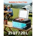 thumbnail image 3 of VEVOR Car Refrigerator, DC 12/24V AC100-240V Compressor Electric Cooler, -4°F to 68°F Car Fridge with APP Control, 21 QT Cars Freezer for RVs, Campsites, Boats, Camping, Fishing, 60W Portable Freezer, 3 of 9