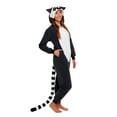 thumbnail image 3 of Women Men Animal Costume Jumpsuit Long Sleeve Pajamas Button Down Romper, 3 of 9