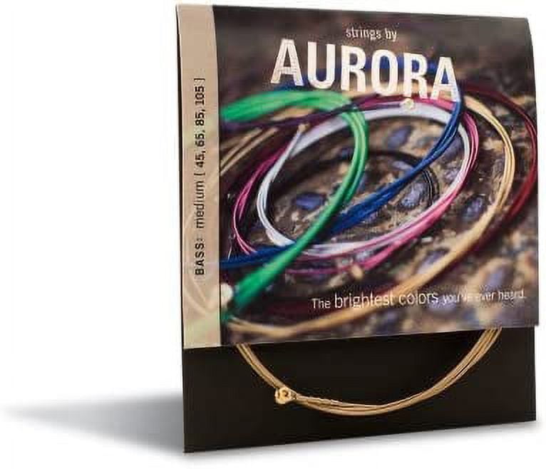 Aurora AURGLDB-45 Standard 45 M Gauge Bass Guitar Strings- Gold