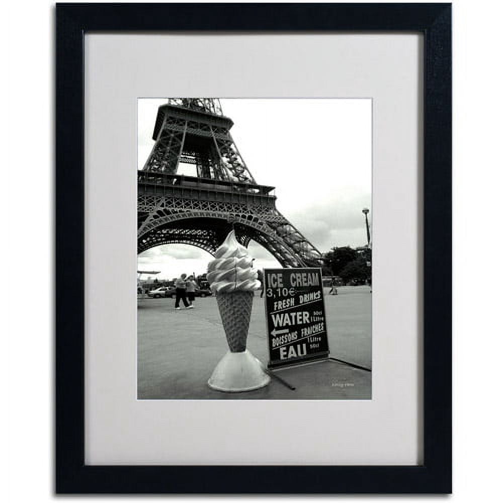 Trademark Fine Art 'Eiffel Tower Ice Cream Cone' Matted Framed Art by Kathy Yates