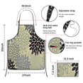 thumbnail image 3 of Gray Floral and Petal Pattern Apron-Garden Aprons for Women with Pockets-Cotton Linen Waterproof Kitchen Cooking Gardening Aprons Adjustable for Kitchen,Cooking,BBQ and Salon 33x27 Inch, 3 of 7