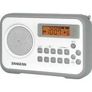 Sangean PR-D18GR AM/FM/Portable Digital Radio with Protective Bumper (White/Gray)