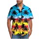 thumbnail image 2 of Blusa y camisa de manga corta con cuello vuelto para hombre, blusa informal con botones y estampado hawaiano, blusa de manga corta con cuello vuelto para hombre, 2 of 5
