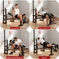 thumbnail image 3 of Memoryfield Ensemble de Banc de Musculation 7 en 1 avec Support pour Squats, Banc-Press Réglable avec Extension des Jambes et Courbure Preacher, Banc d'Entraînement Pliable pour Gym à Domicile avec Lat Pulldown, 3 of 8