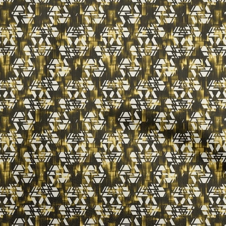 oneOone Georgette Viscose Dark Olive Green Fabric Abstract Sewing Craft Projects Fabric Prints By Yard 42 Inch Wide