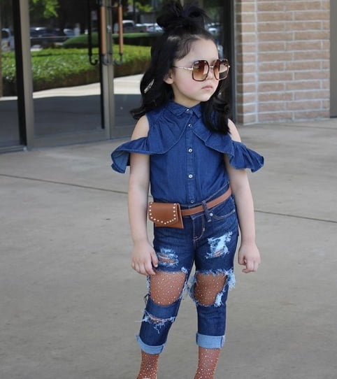 distressed jeans for little girls