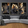 thumbnail image 4 of Zhaomeidaxi Abstract Gold Black Leaves Wall Art 40 x 50 cm Painting Canvas Prints, 4 of 4