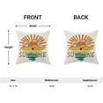 thumbnail image 2 of Summer Pillow Covers 18x18 Set of 2, Hello Sunshine Sunrise Sunset Art Decorative Outdoor Throw Pillows Linen Abstract Geometric Design Farmhouse Cushion Pillow Covers for Sofa Couch Decor, 2 of 6