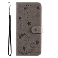 thumbnail image 3 of SaniMore for Samsung Galaxy S23 Plus 6.6" 2023 Case, PU Leather Skin with Embossed Cat Flip Magnetic Cover Card Slots Kickstand Detachable Lanyard Full Around Wallet Case For Galaxy S23 Plus, Gray, 3 of 11
