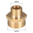 thumbnail image 2 of Conector de reducción hexagonal G3/8 macho x G3/4 macho de latón, 2 of 4