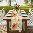 thumbnail image 4 of Retro Spring Floral 108 Inch Table Runner, Watercolor Elegant Summer Flowers Farmhouse Dresser Scarf Cotton & Linen Tablerunner for Dining/Kitchen Island/Holiday Party Décor 13" x 108", 4 of 9