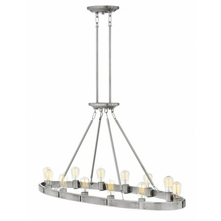 

Coastal Modern Farmhouse Twelve Light Chandelier-Brushed Nickel Finish Bailey Street Home 81-Bel-3003115