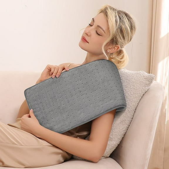 Maxkare 12 x 24 Heating Pad with 4 Heat Settings & Auto Shut-off, for Back Neck Shoulders Stress & Cramps Relief, Gray