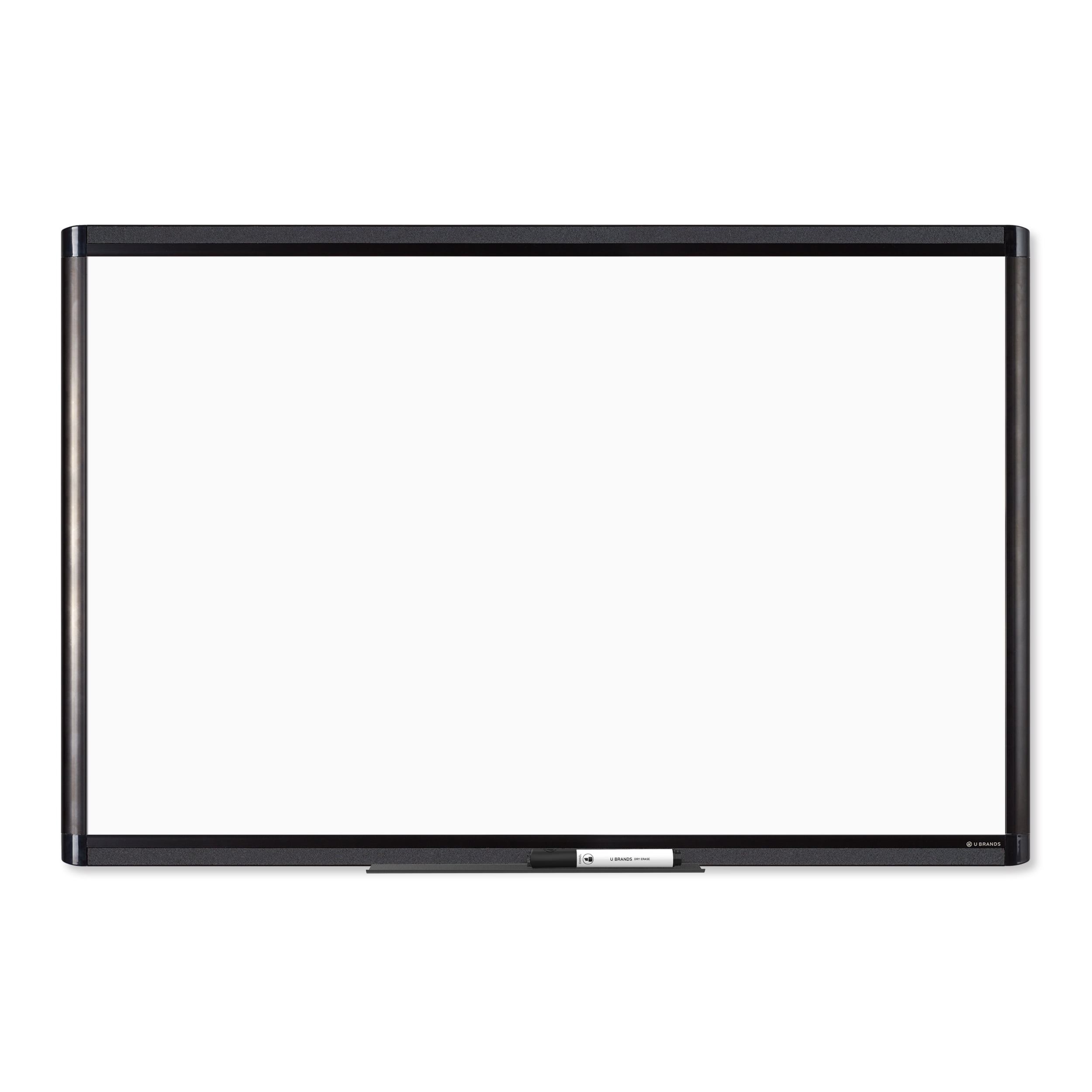 U Brands PINIT Dry Erase Board, 36" x 24", Whiteboard, Black